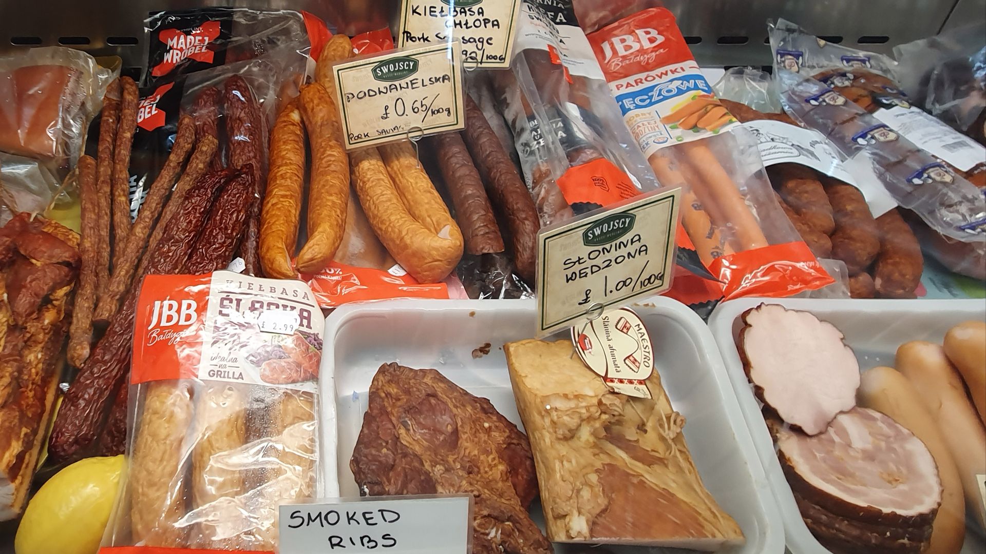 File:Deli counter display, Delicatessen Polonus, East Hill, St Austell, Cornwall - November 2022 (1).jpg