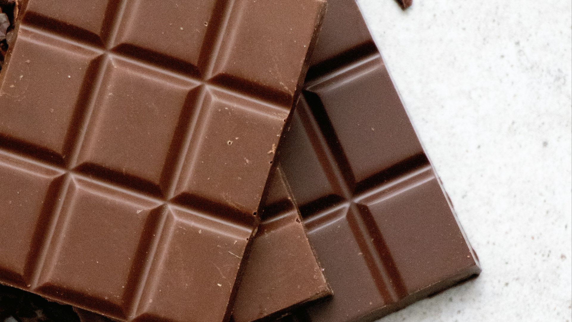 chocolate bar on white table