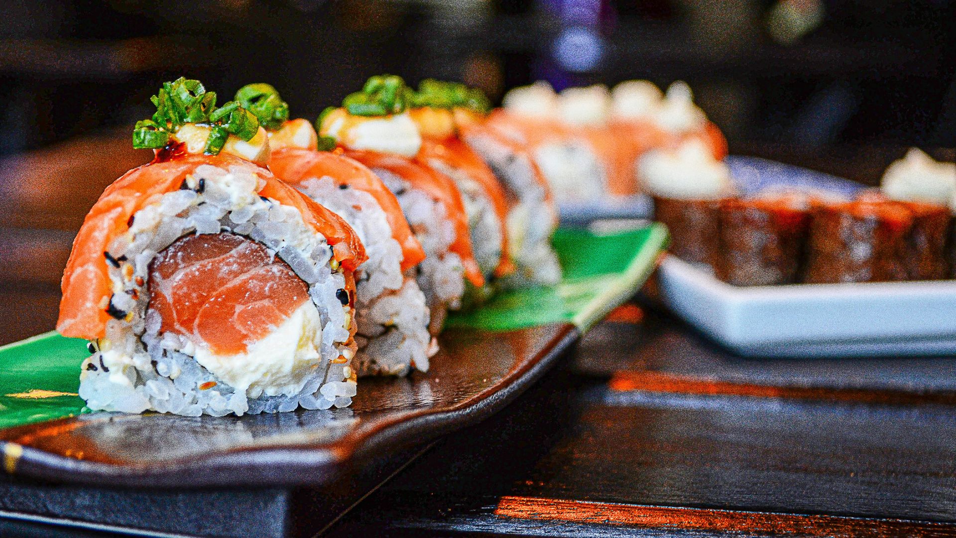 sushi on white ceramic plate