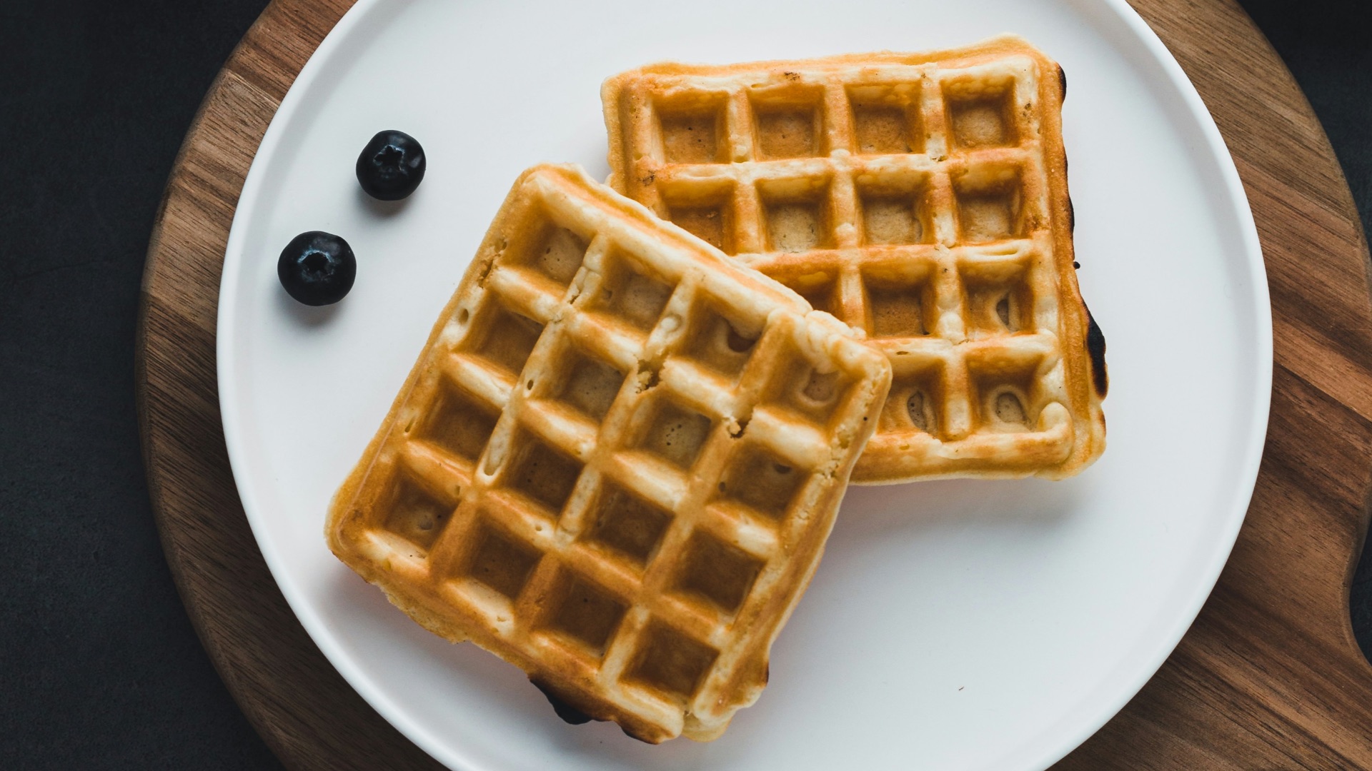 waffles on plate