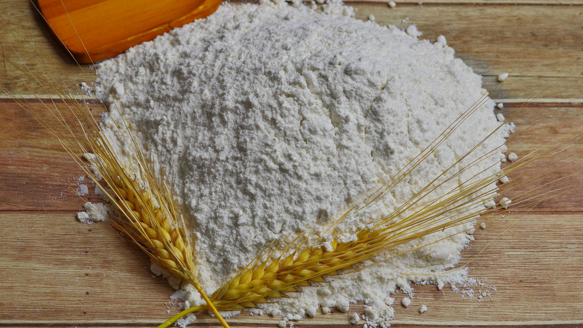 white powder on brown wooden table