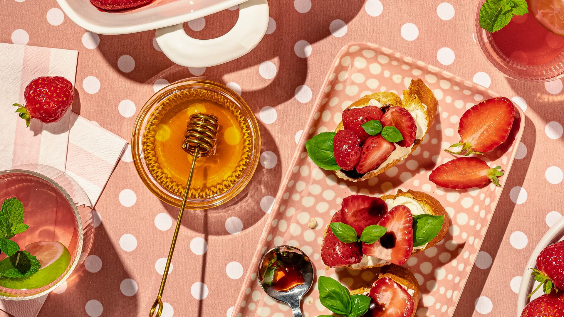 a table full of food