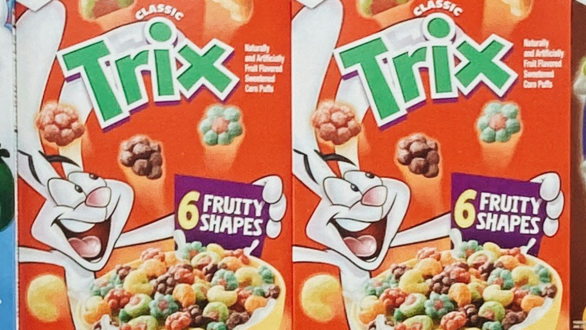 brown and red labeled boxes