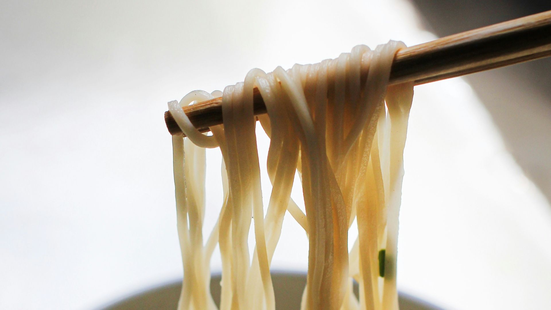 pasta on black ceramic bowl