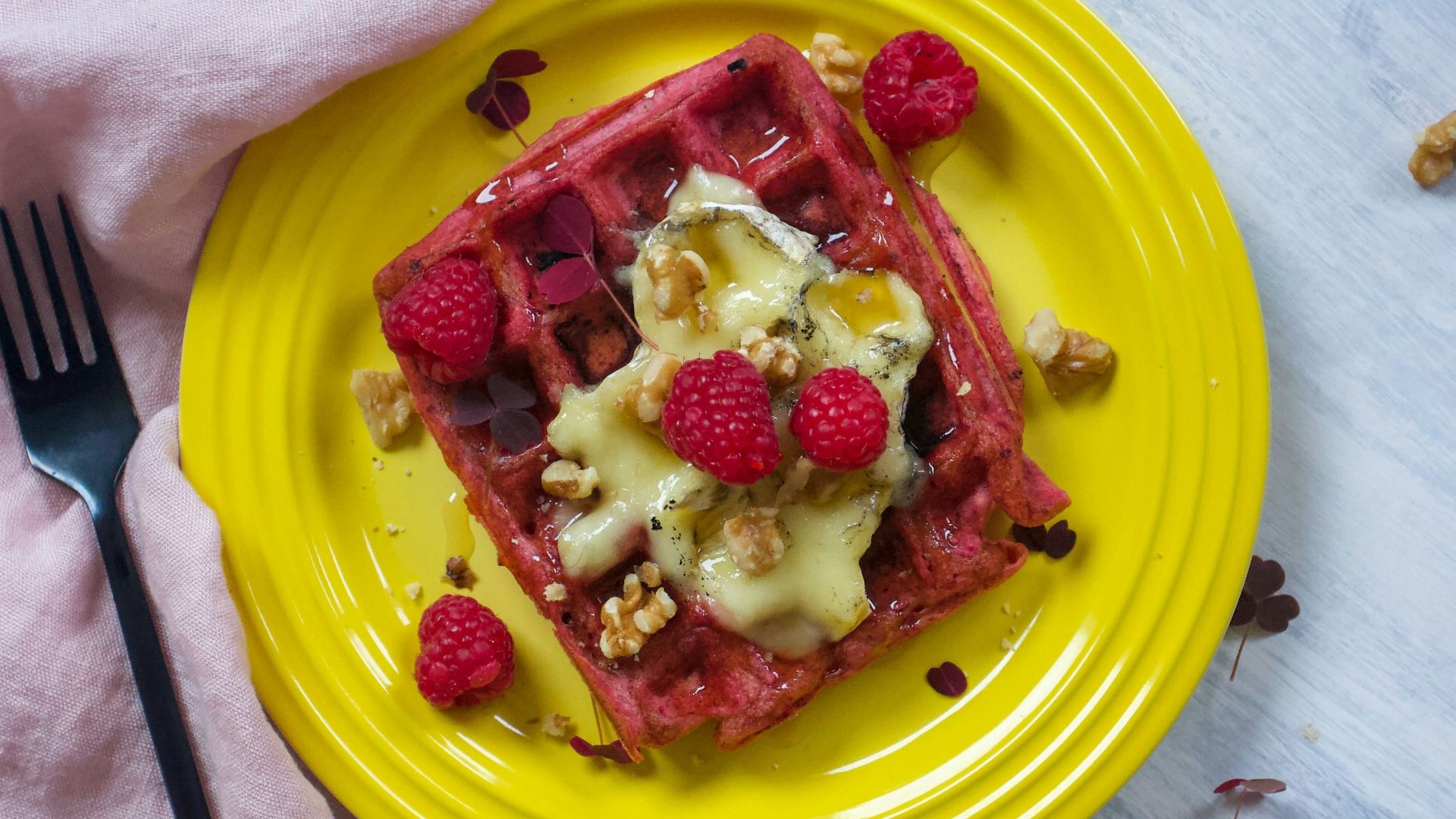 a plate with food on it