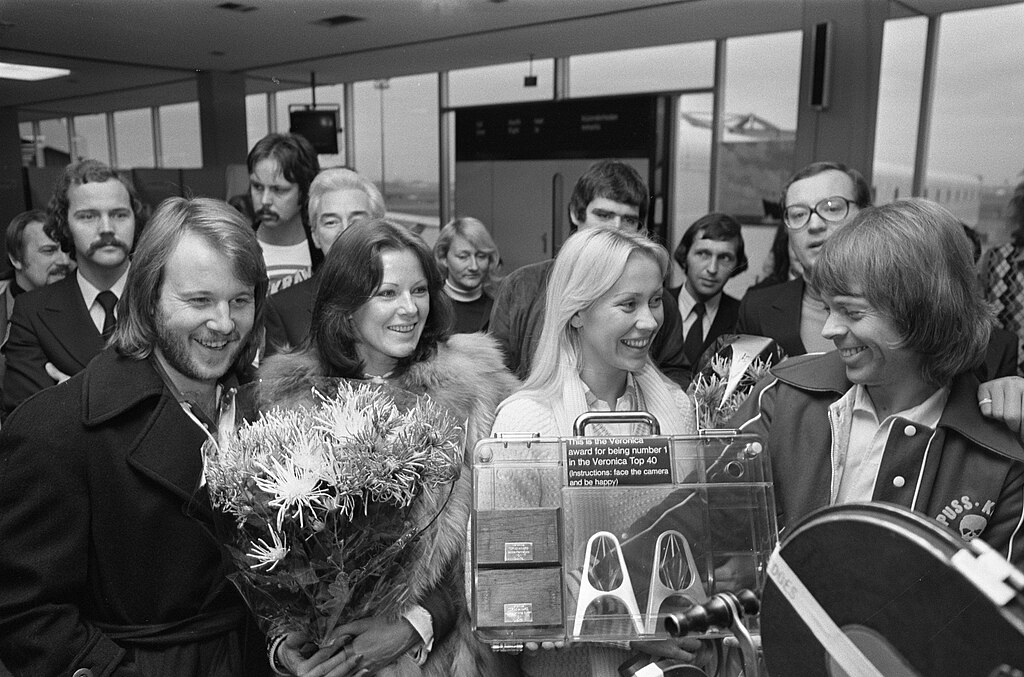 Zweedse Popgroep Abba In Nederland V.l.n.r. Benny, Anni-Frid, Agnetha En Bjorn , Bestanddeelnr 928-8962