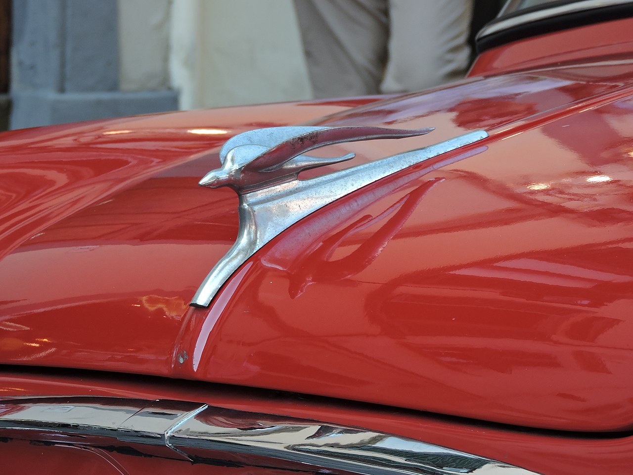 Firenze, Piazza San Marco, Autobianchi Bianchina Cabriolet, Hood Ornament
