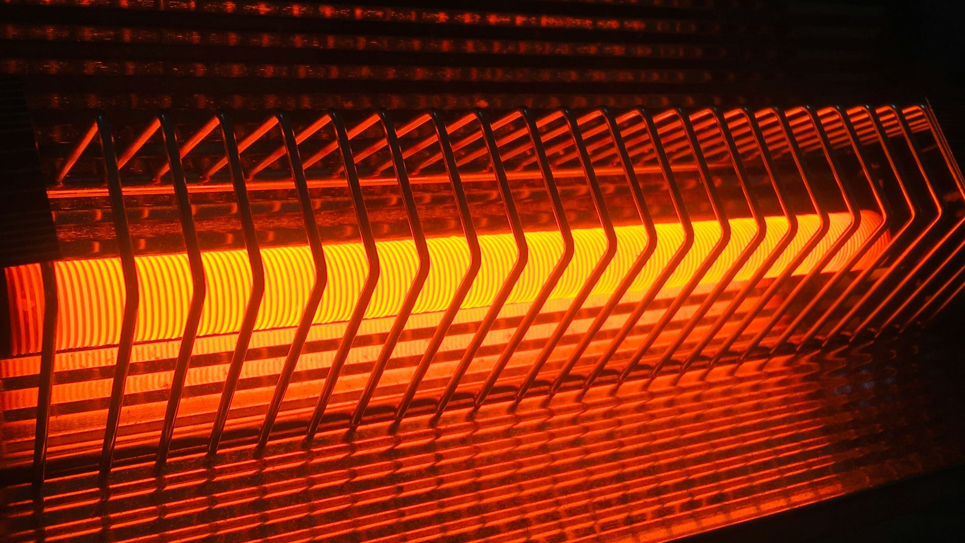 turned-on heater