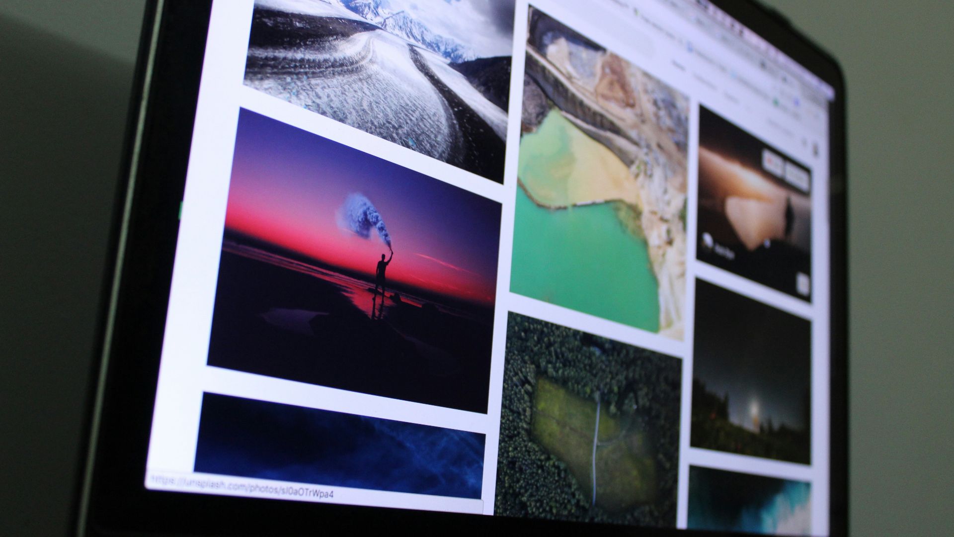 flat screen television turned-on