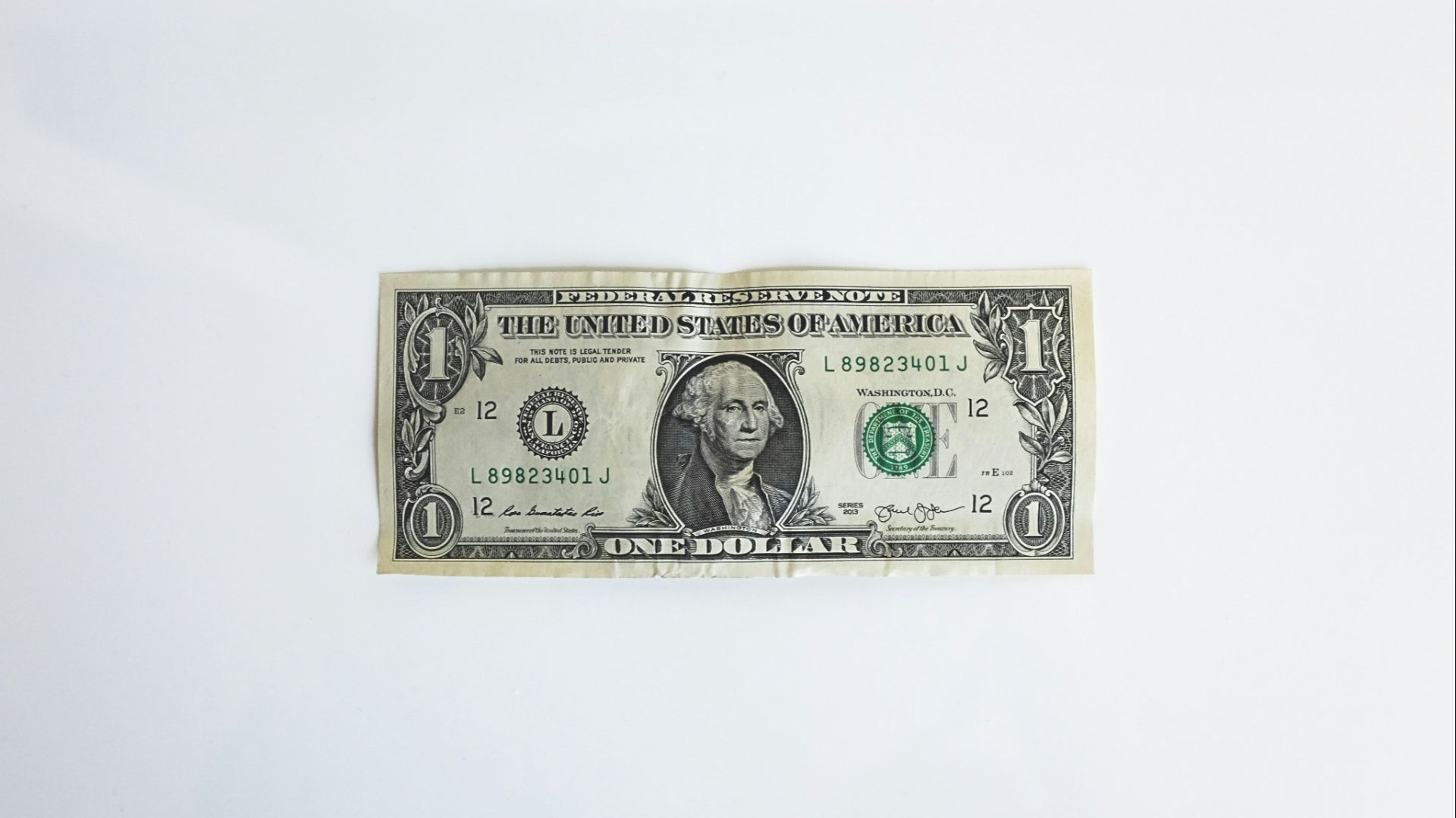 1 U.S. dollar banknote