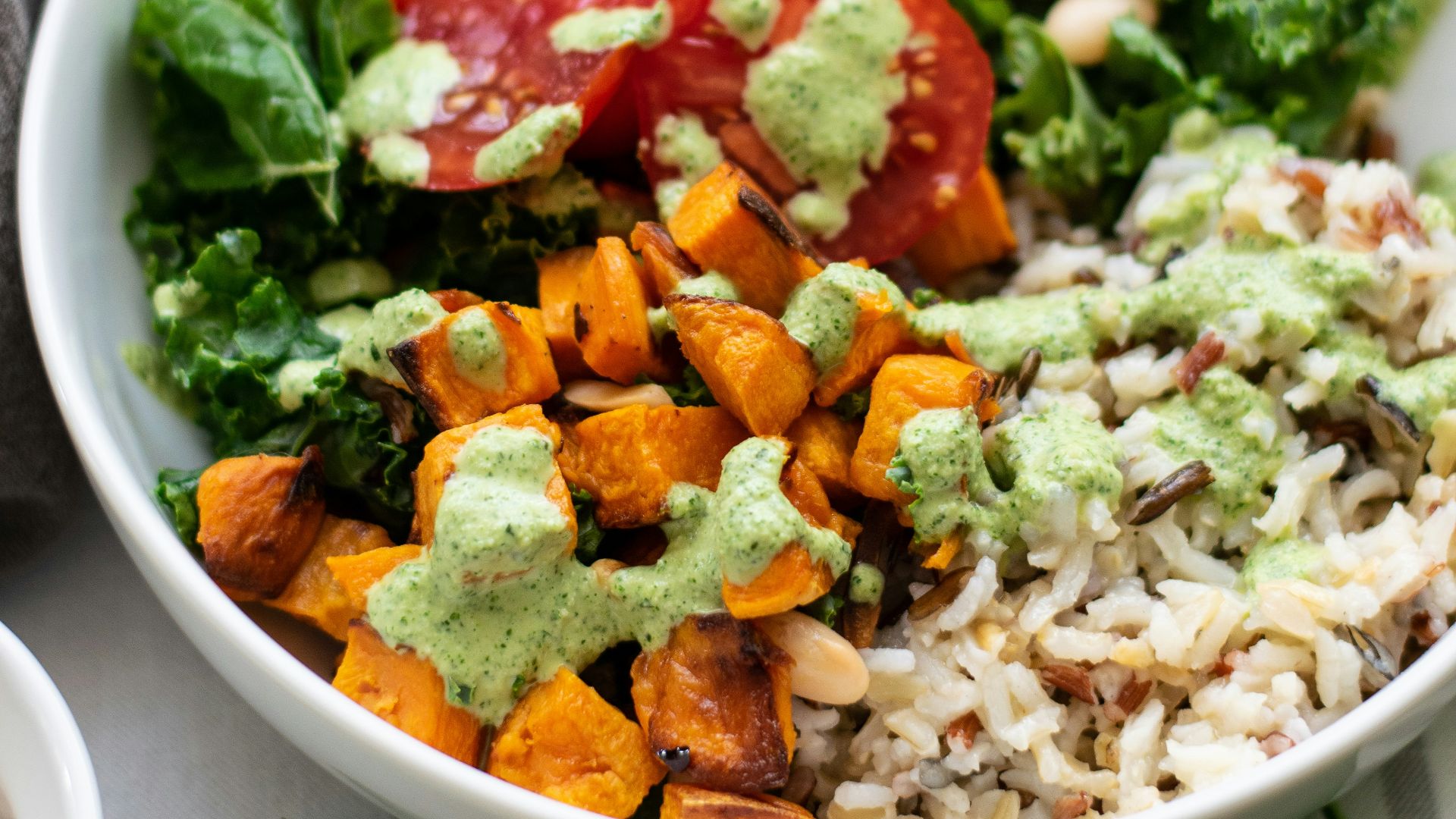 a bowl of rice and vegetables