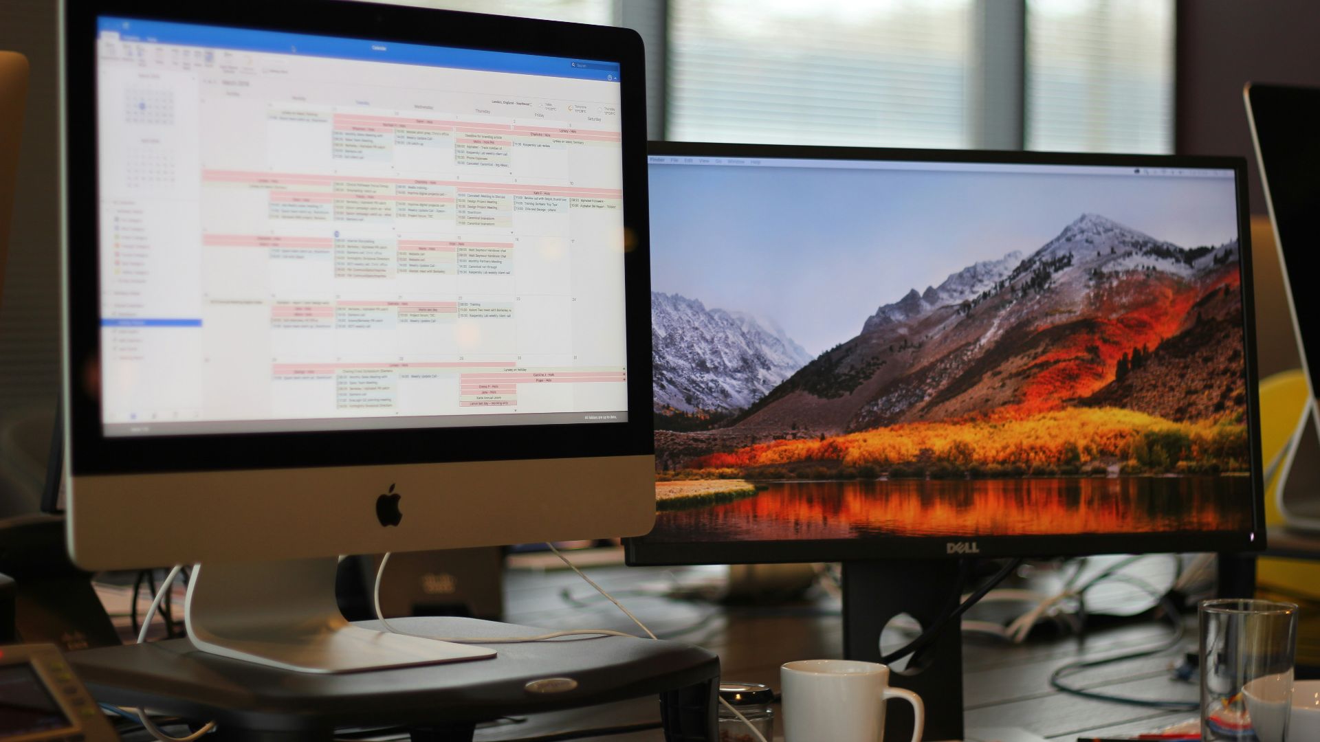 turned-on silver iMac