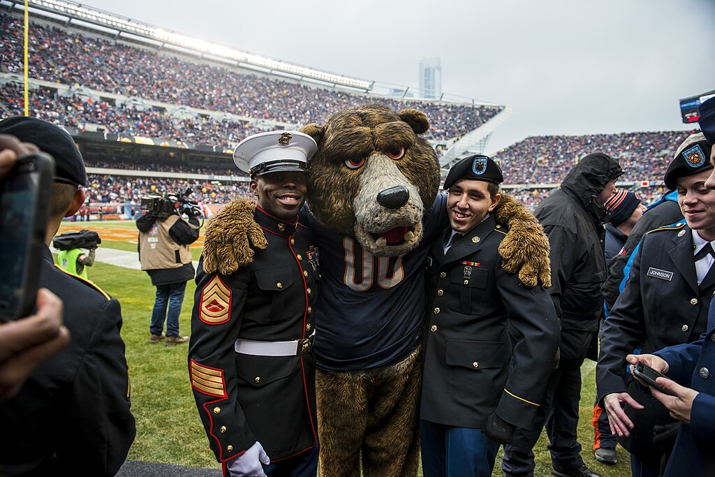 Military Service Members Honored During Chicago Bears Game (15808297345)