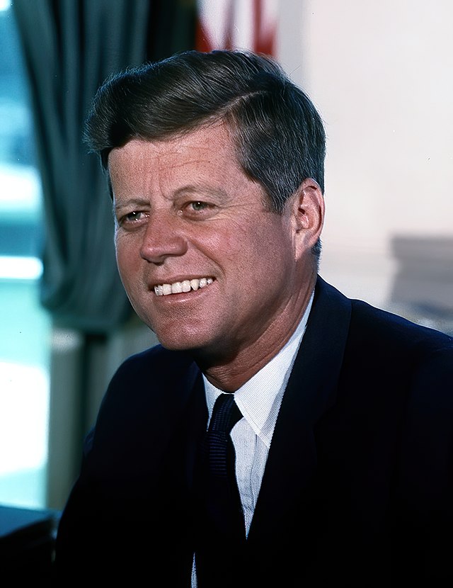John F. Kennedy, White House Color Photo Portrait