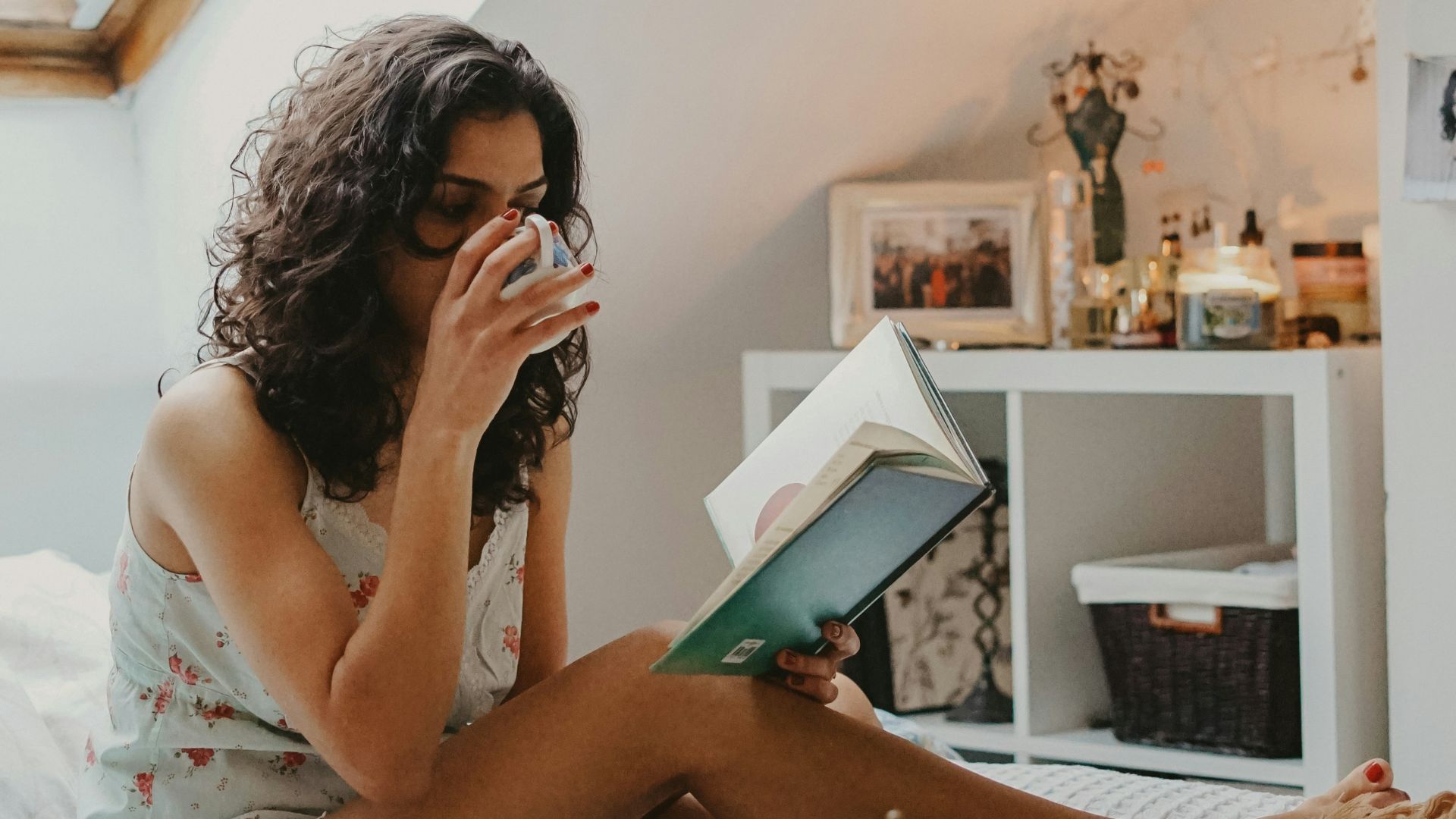 woman holding book