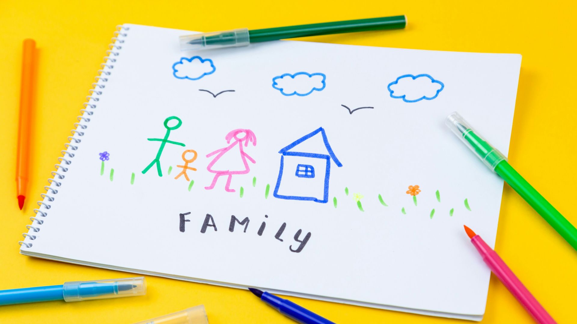 happy birthday greeting card beside green pen