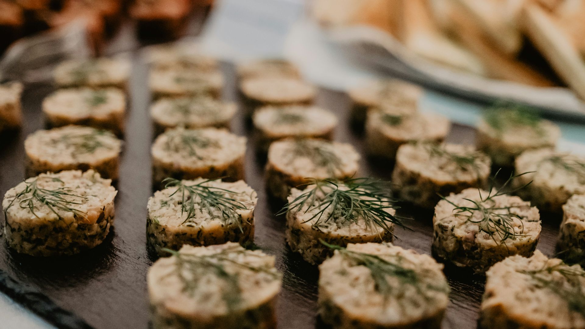 brown cookies on black tray