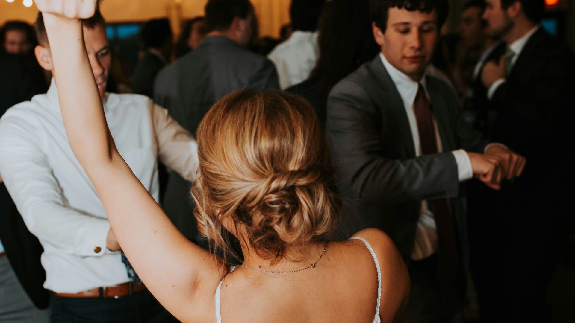 a bride and groom dancing at their wedding reception
