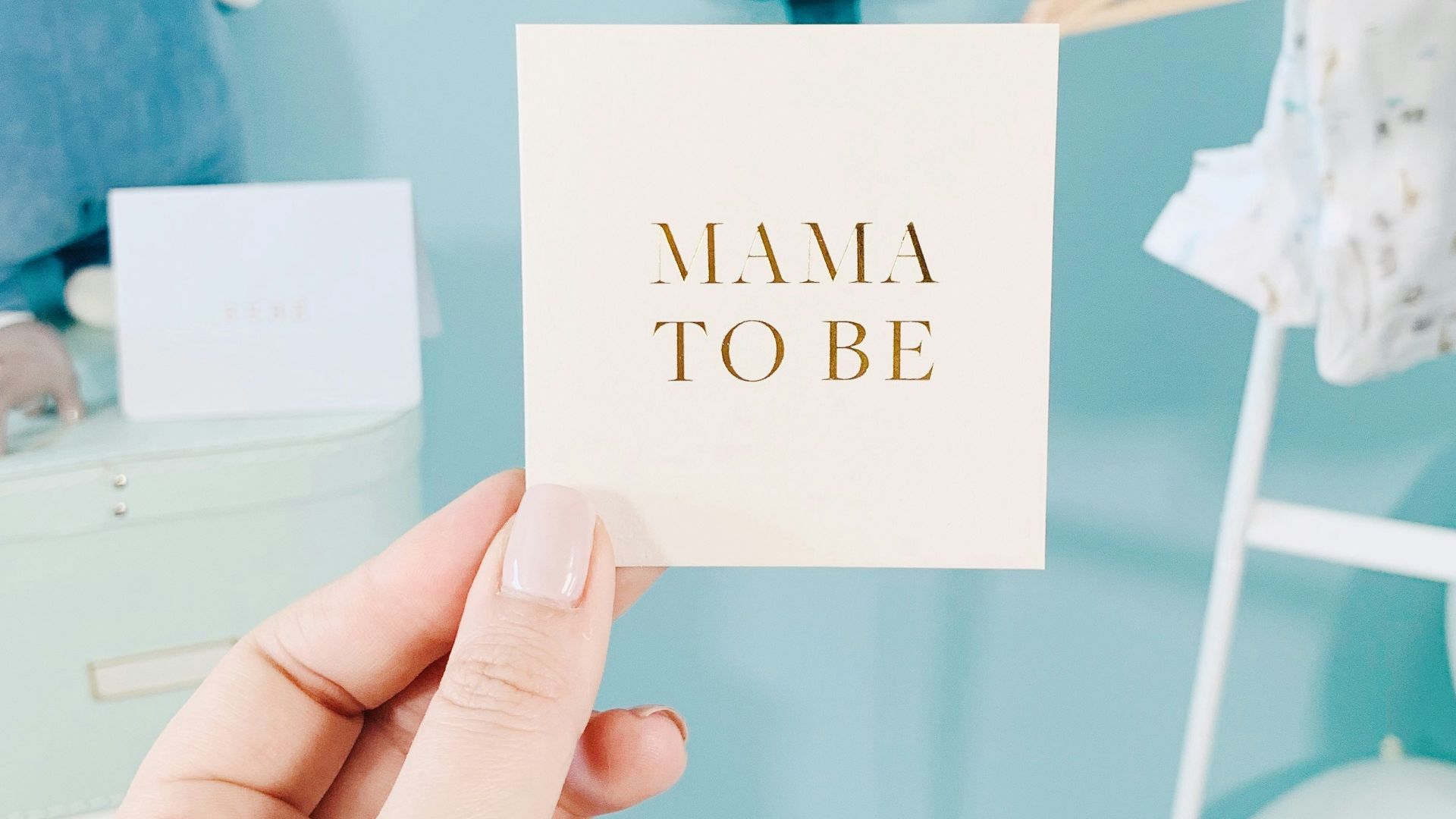 mama to be printed card