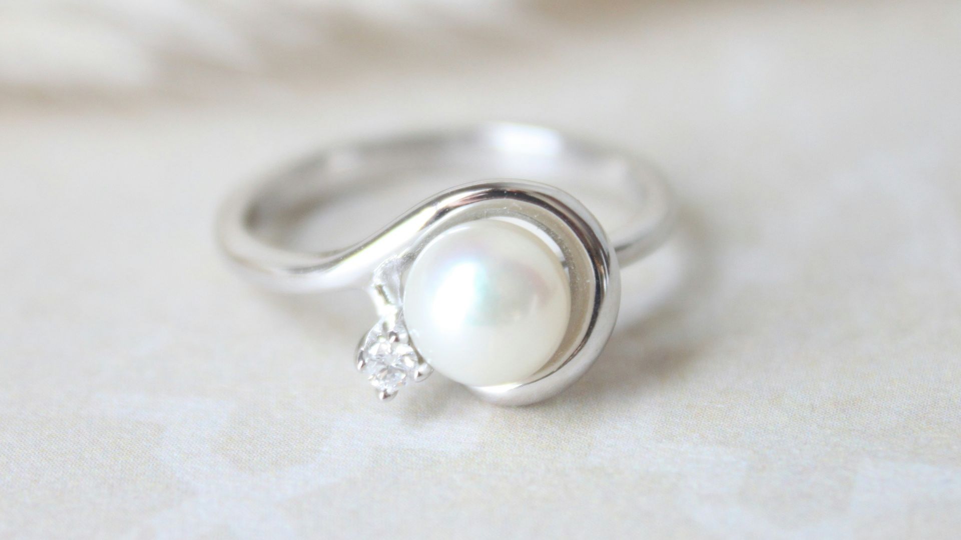 a close up of a ring on a table