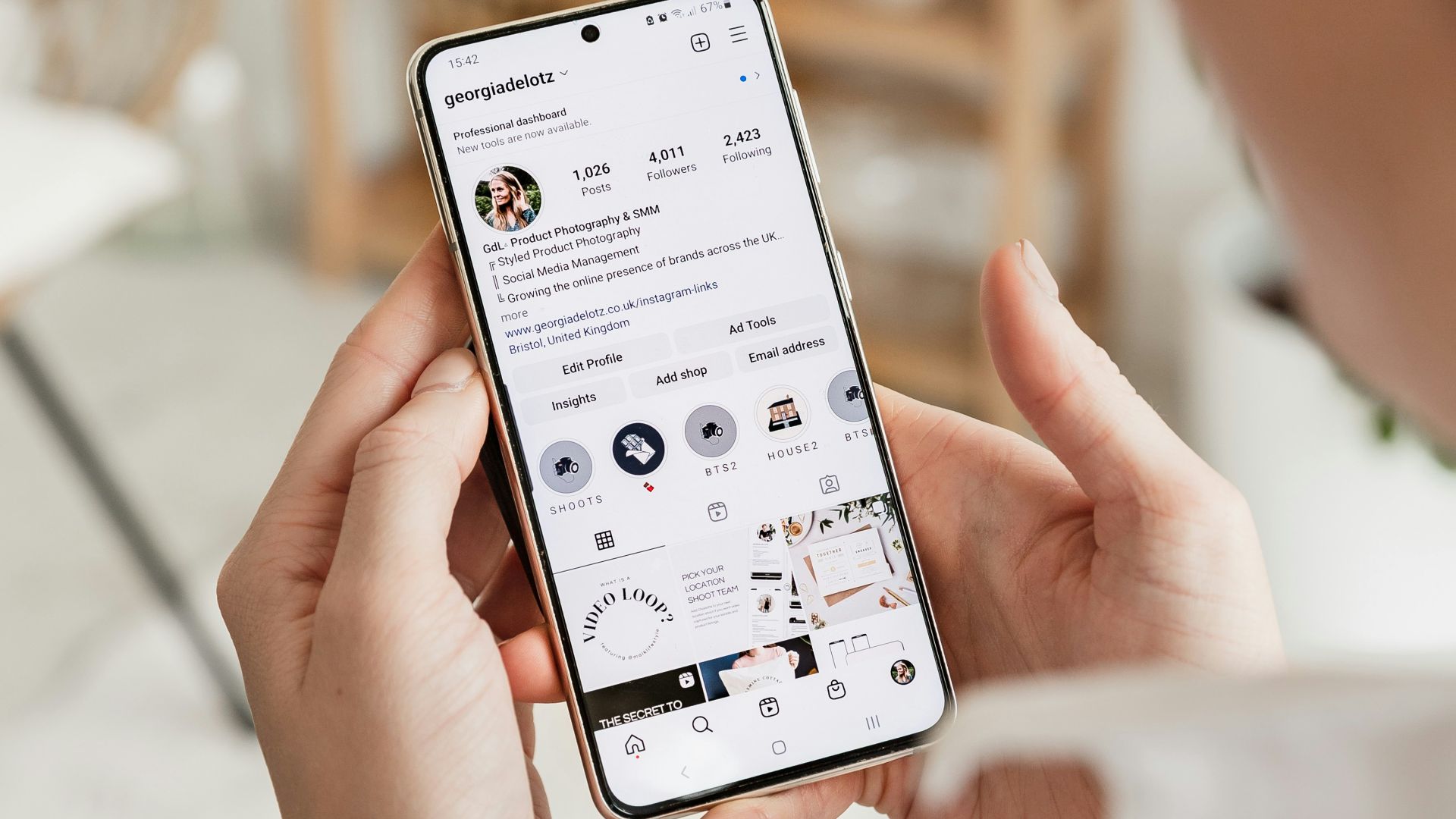 a person holding a phone