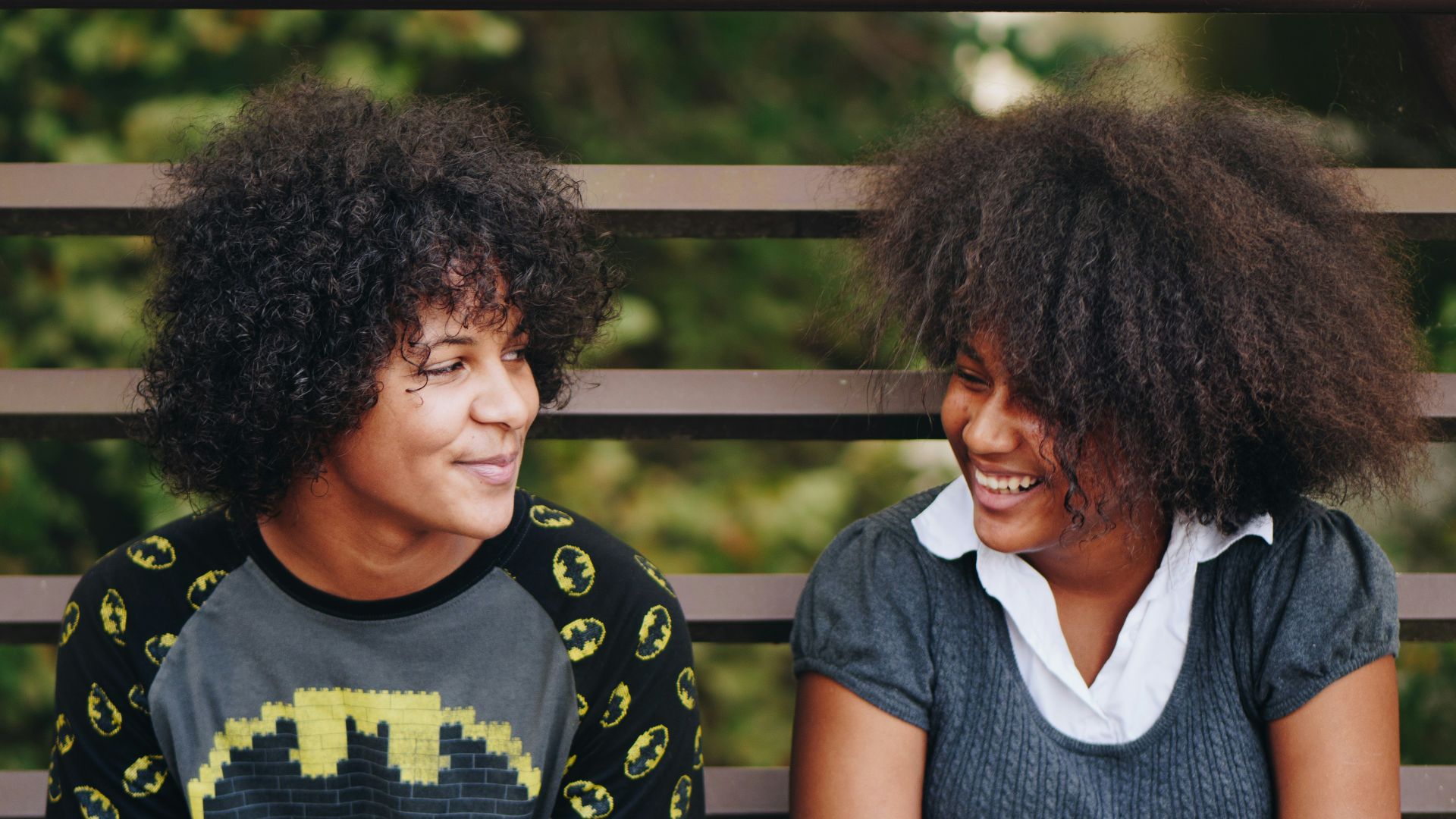 two persons staring at each other