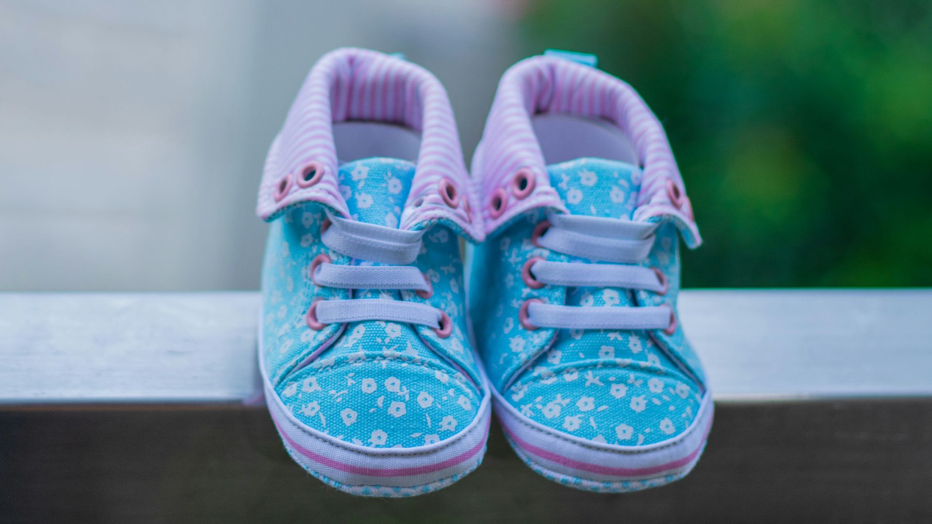 blue and pink nike sneakers