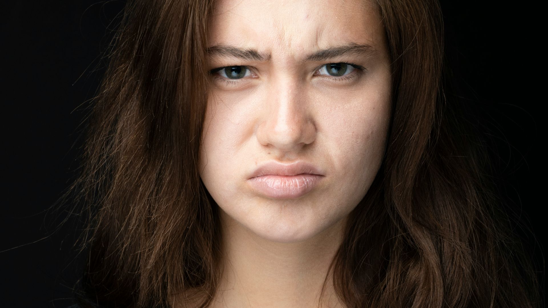 woman in black crew neck shirt