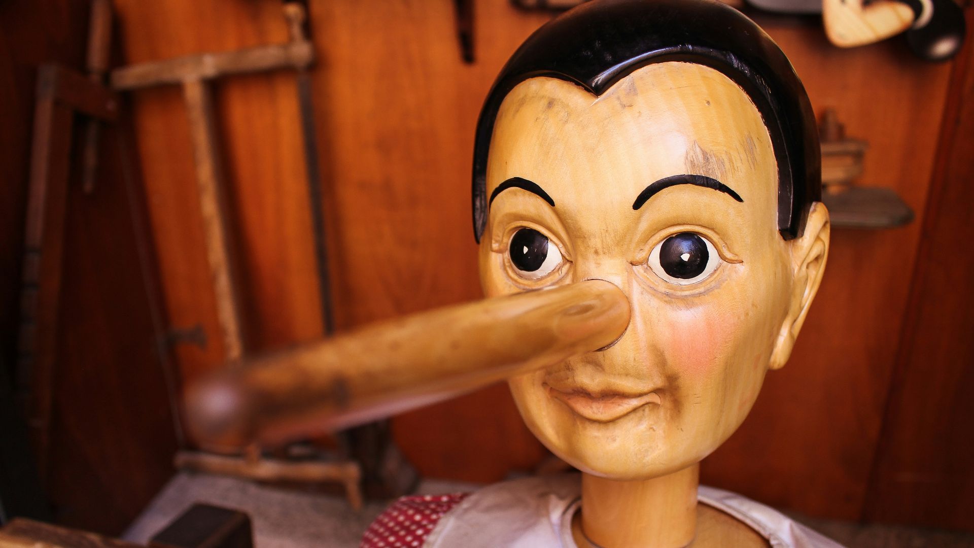 selective focus photography of Pinocchio puppet