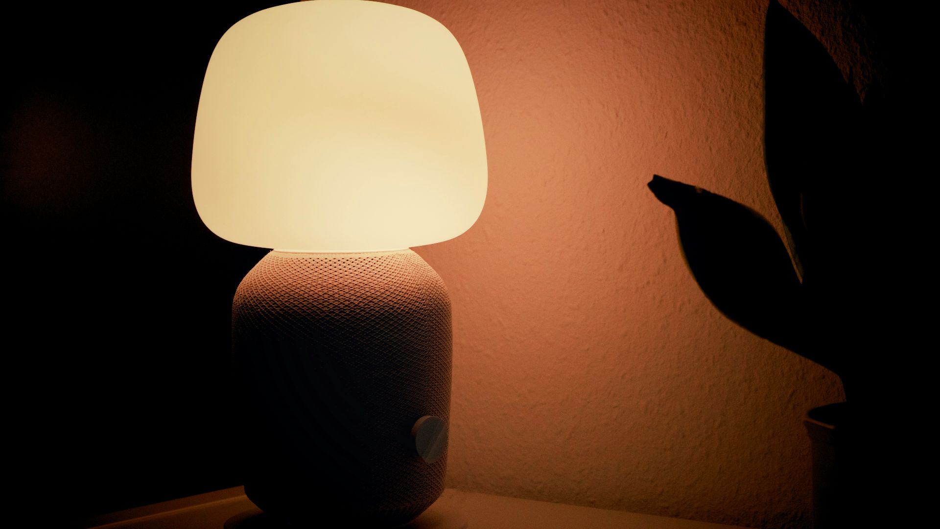 white table lamp on white table