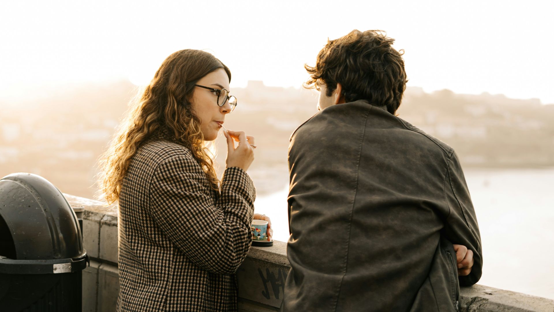 A man and a woman standing next to each other