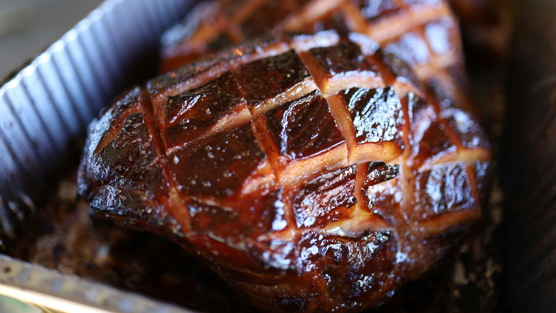 a close up of a meat in a pan