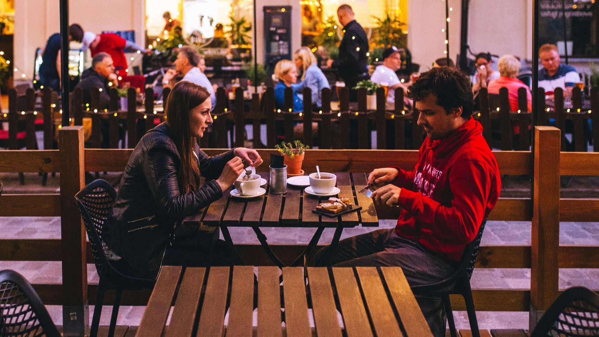 couple dining out