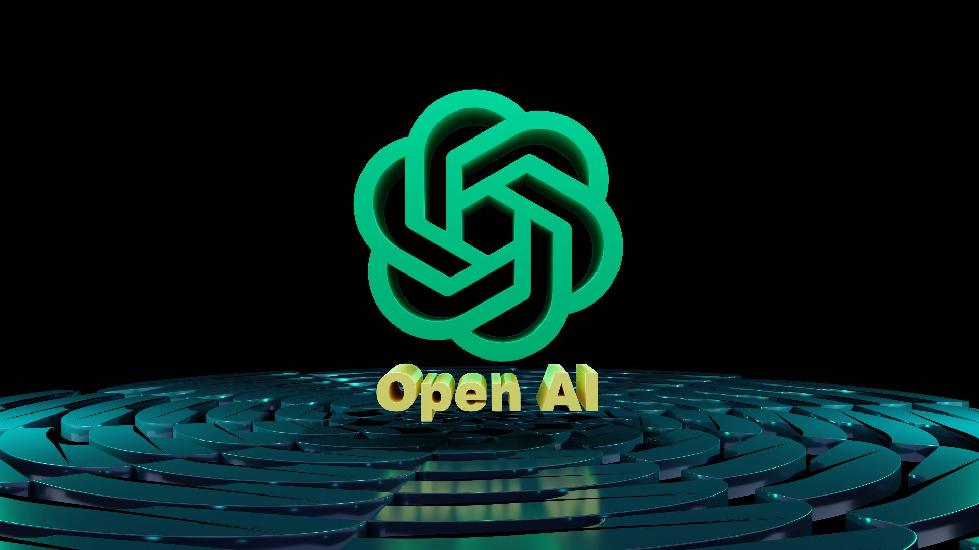 a circular maze with the words open ai on it