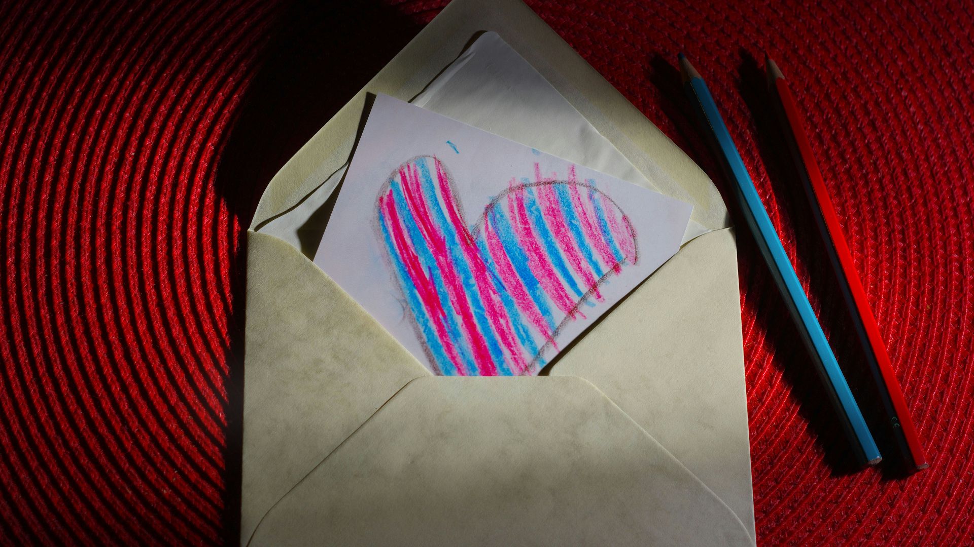 a piece of paper with a heart drawn on it