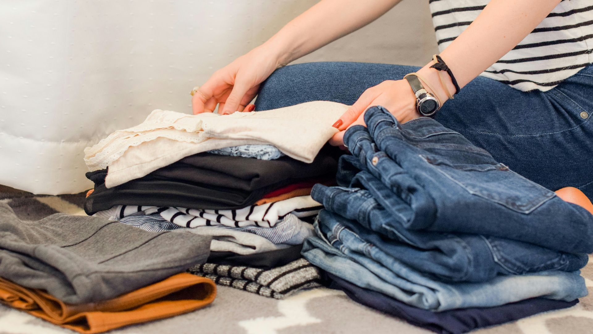 assorted-color apparels