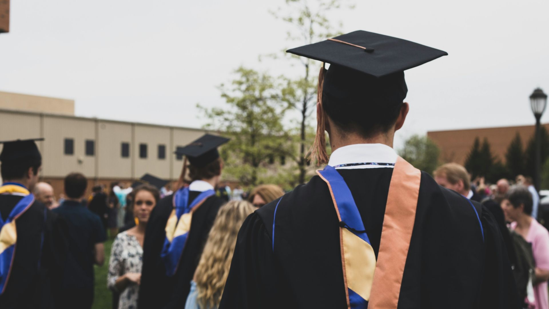 man wearing academic gown