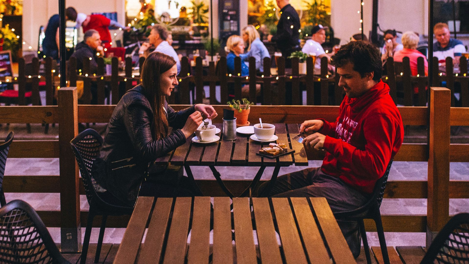 couple dining out