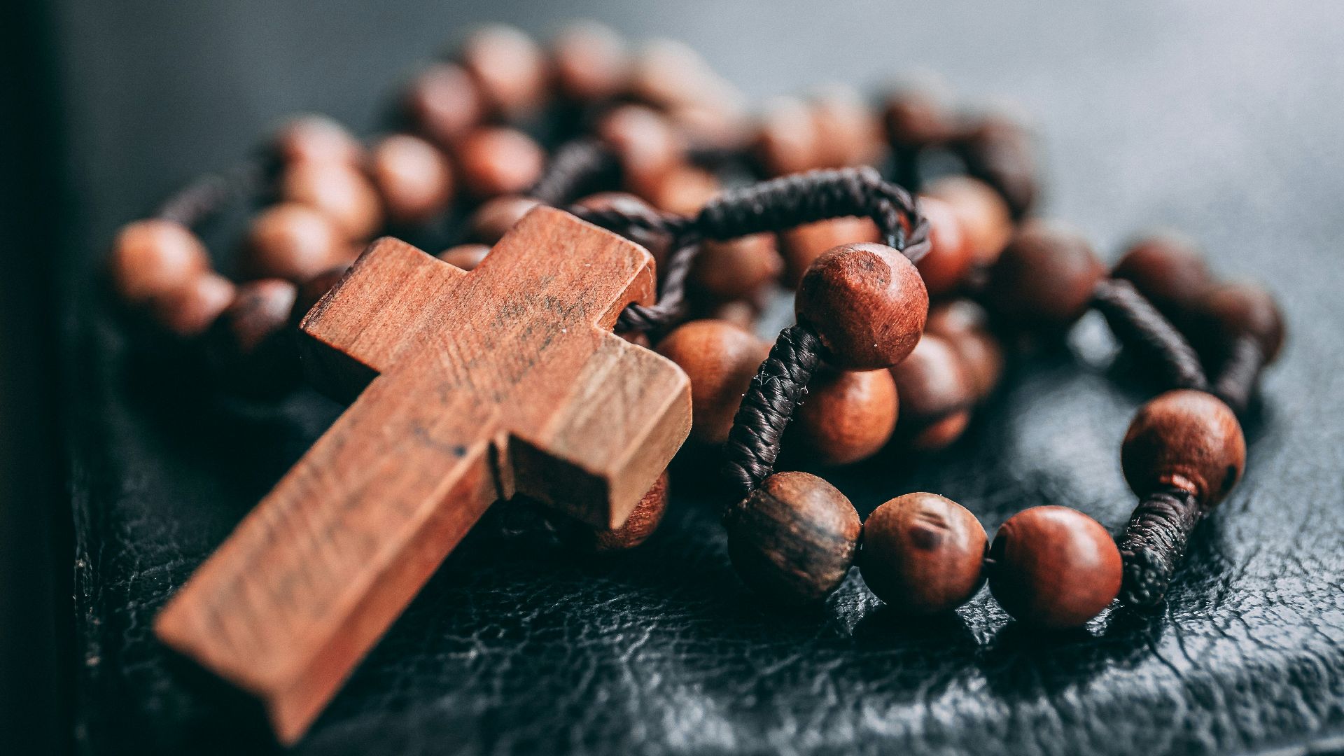 beaded brown rosary