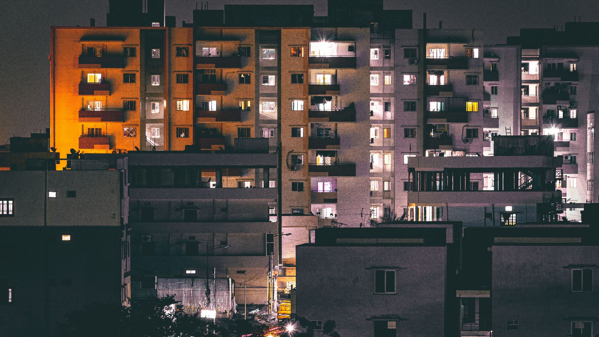 high rise building during night time