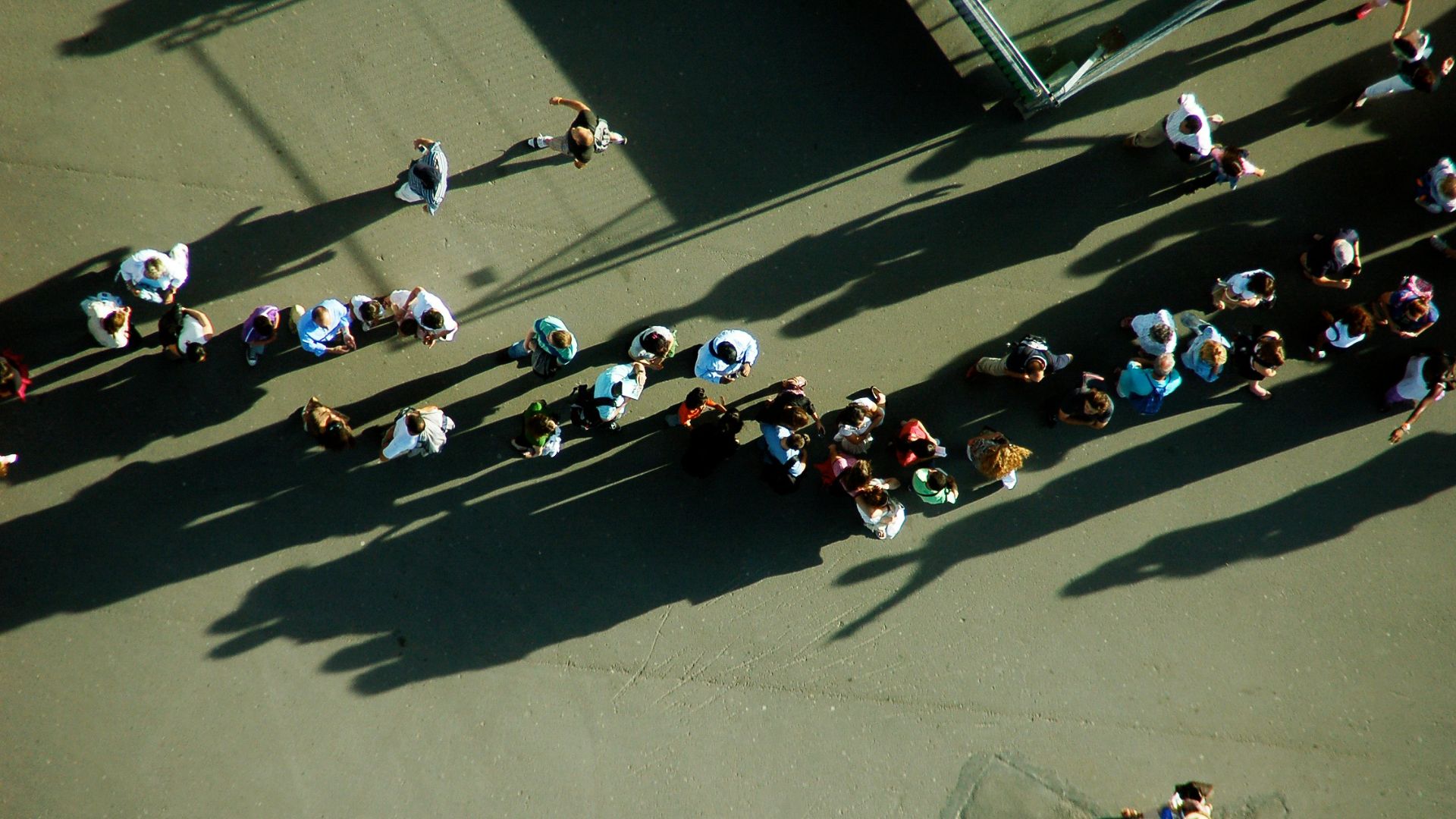 aerial photography of people