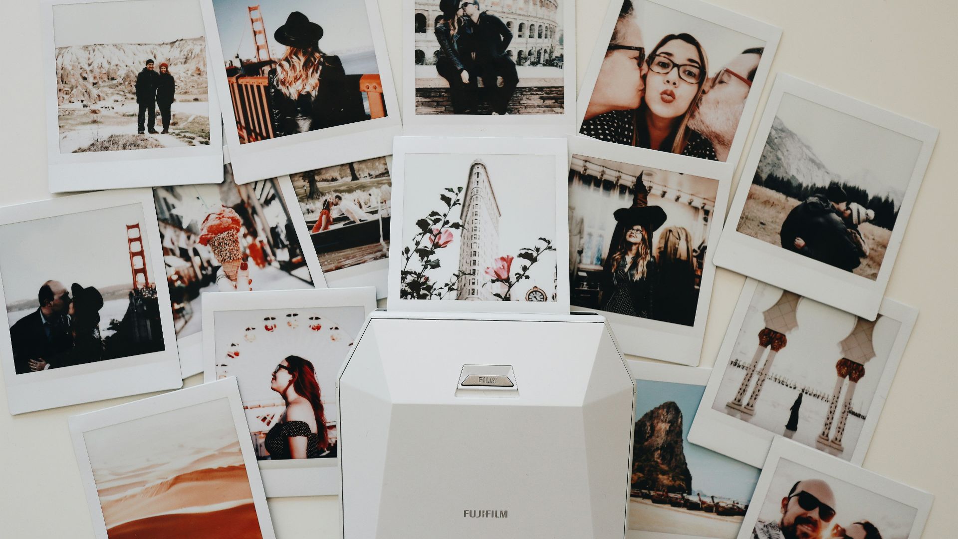 photo collage on wall