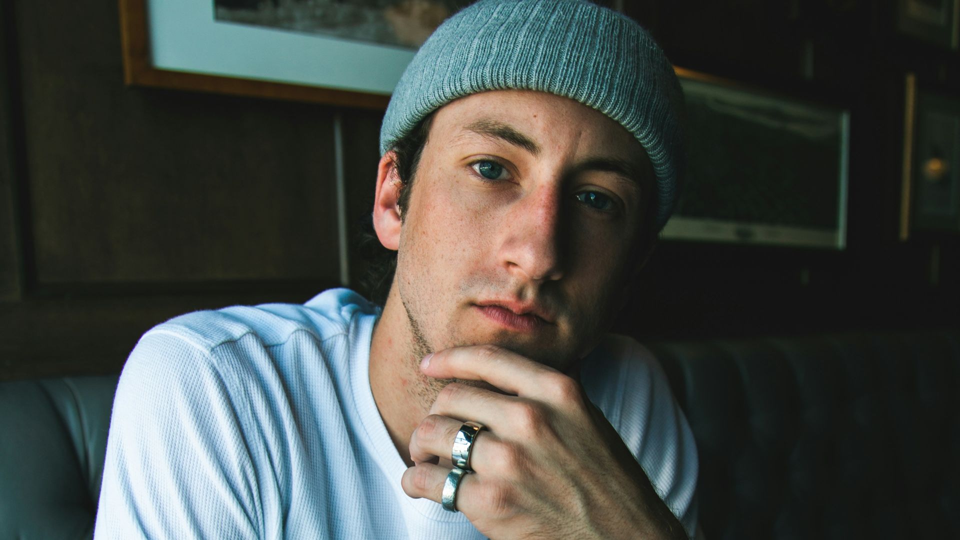 man looking at the camera