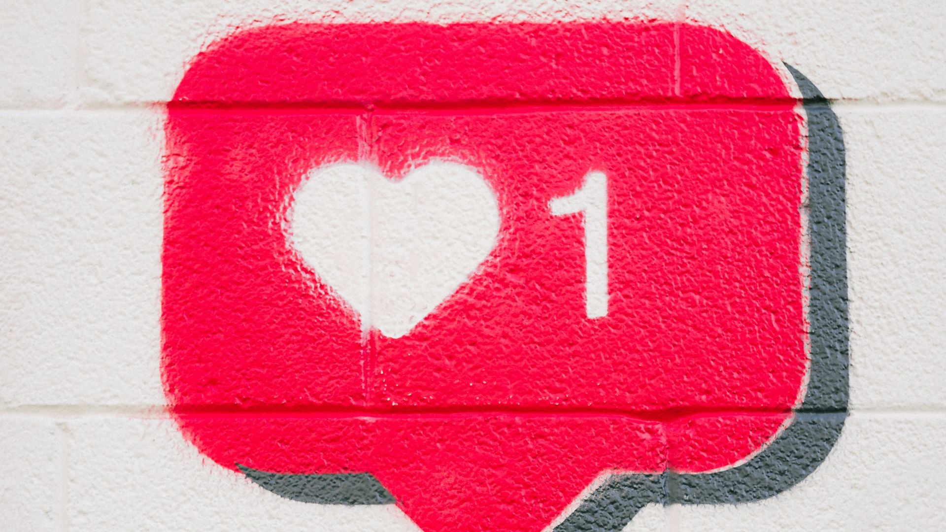 red and white love wall decor