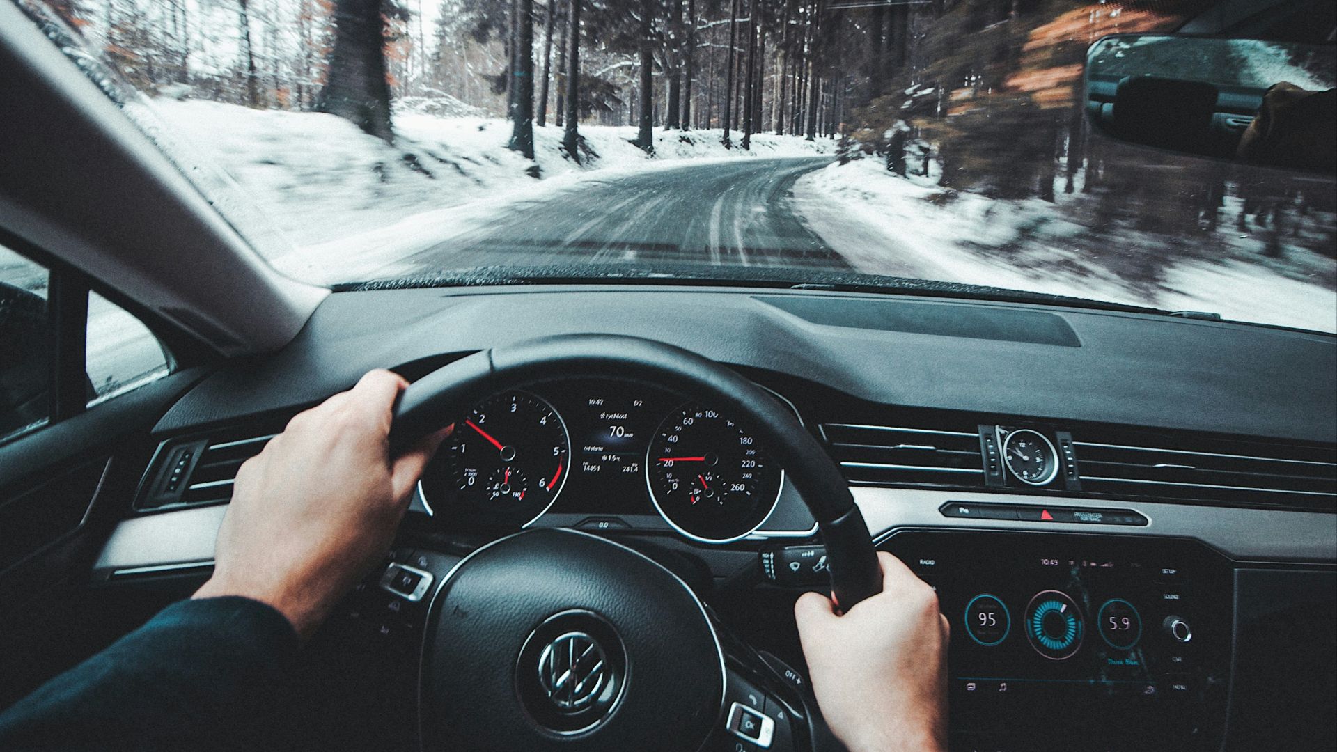 person driving Volkswagen vehicle