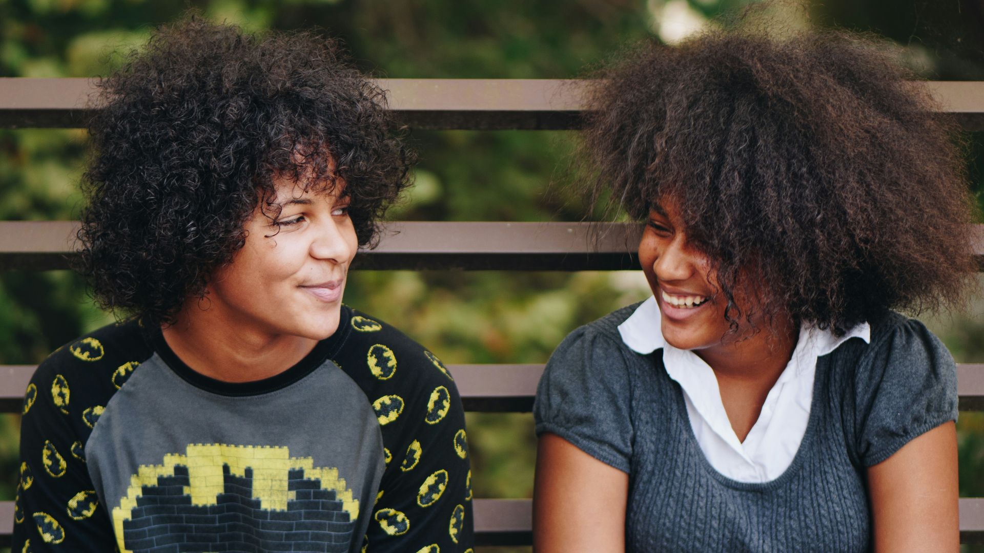 two persons staring at each other