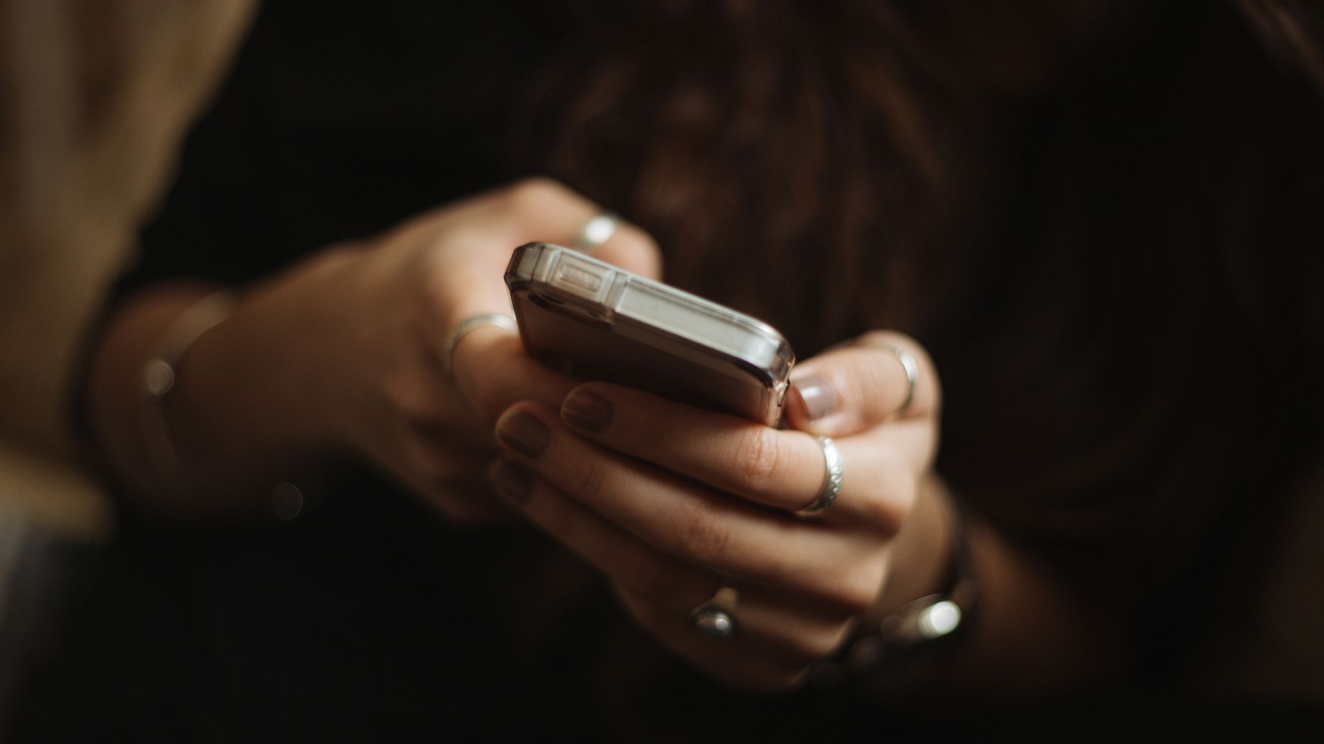 person using smartphone