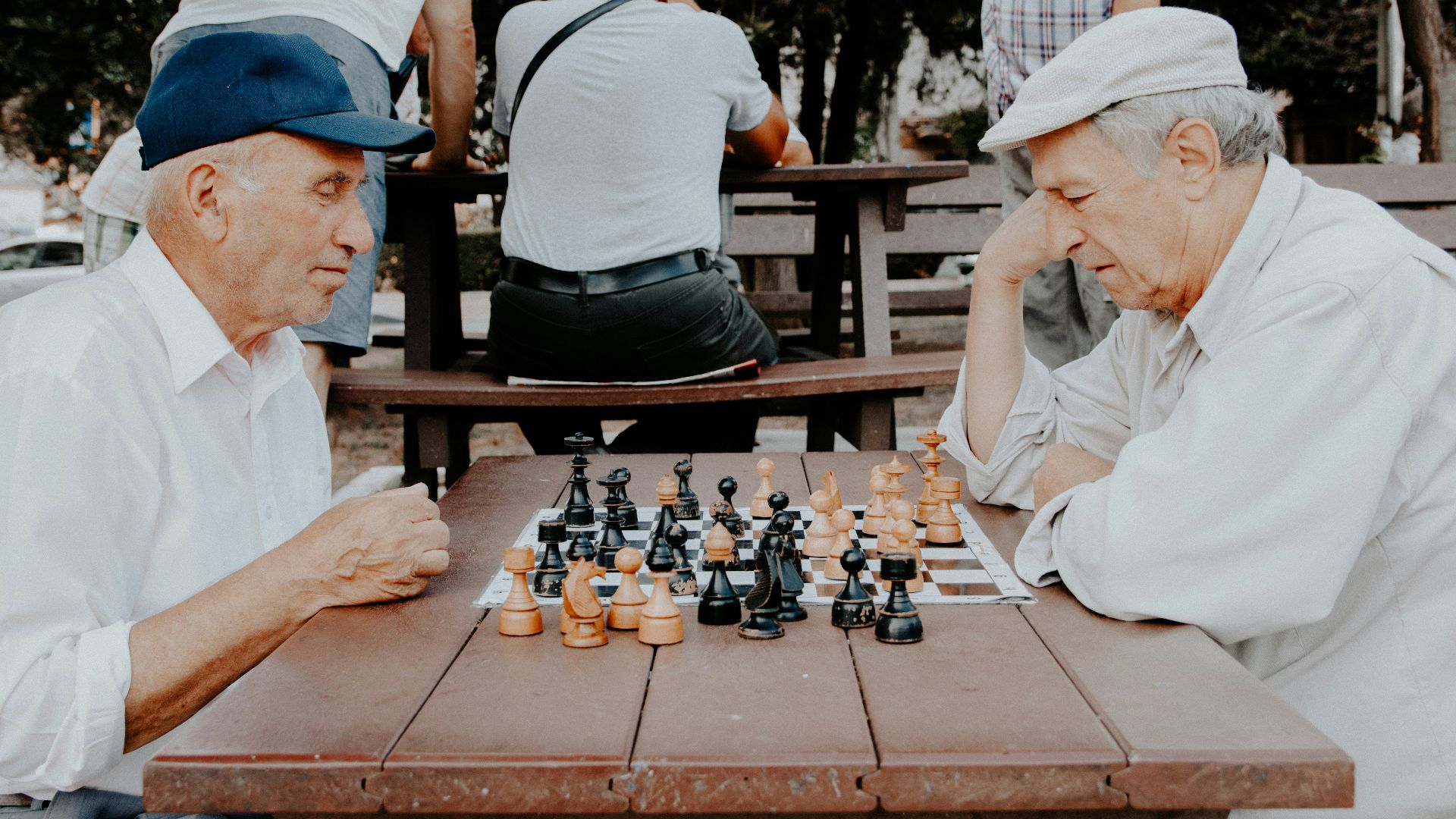 two men playing chess