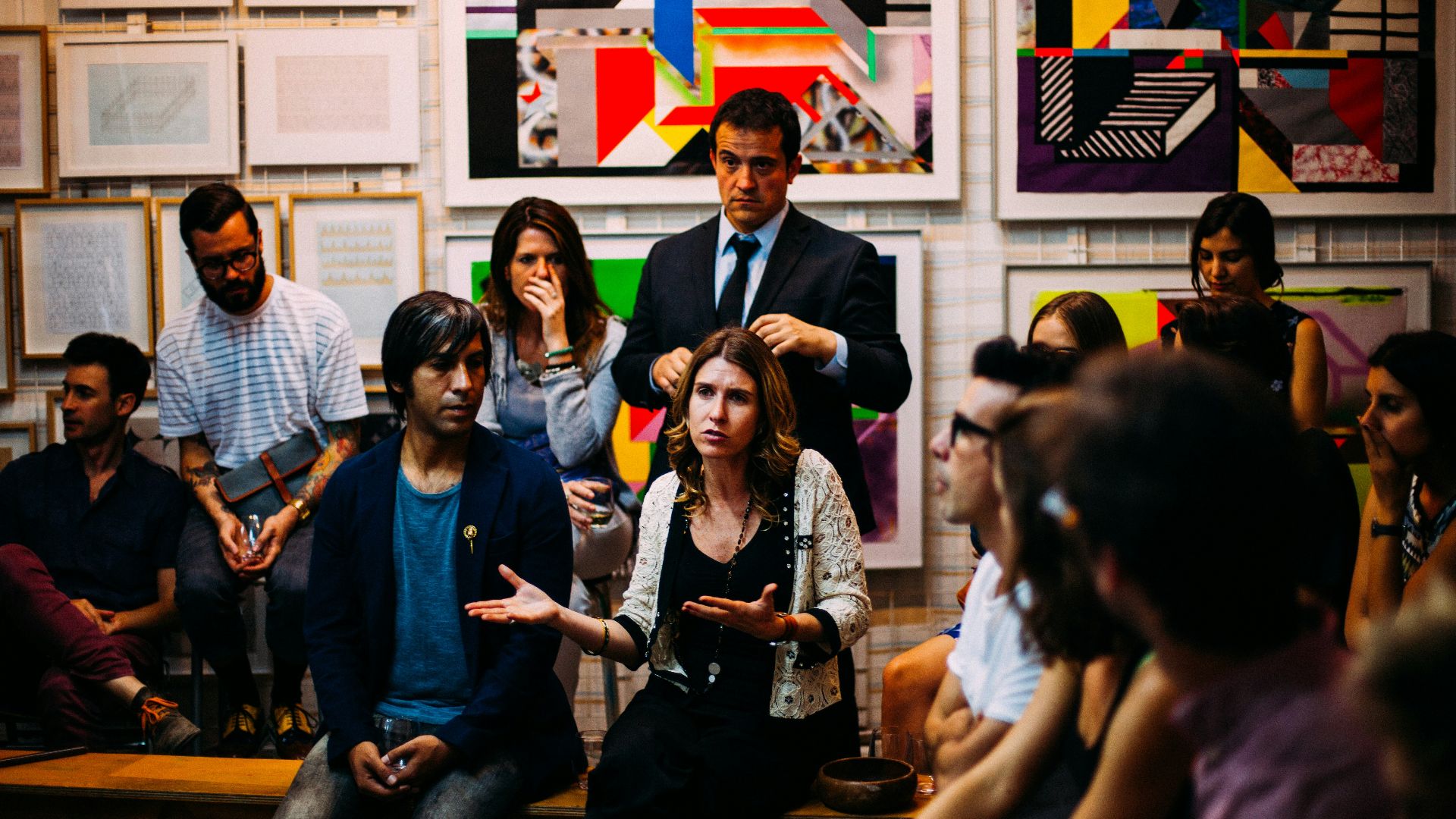 people meeting in room