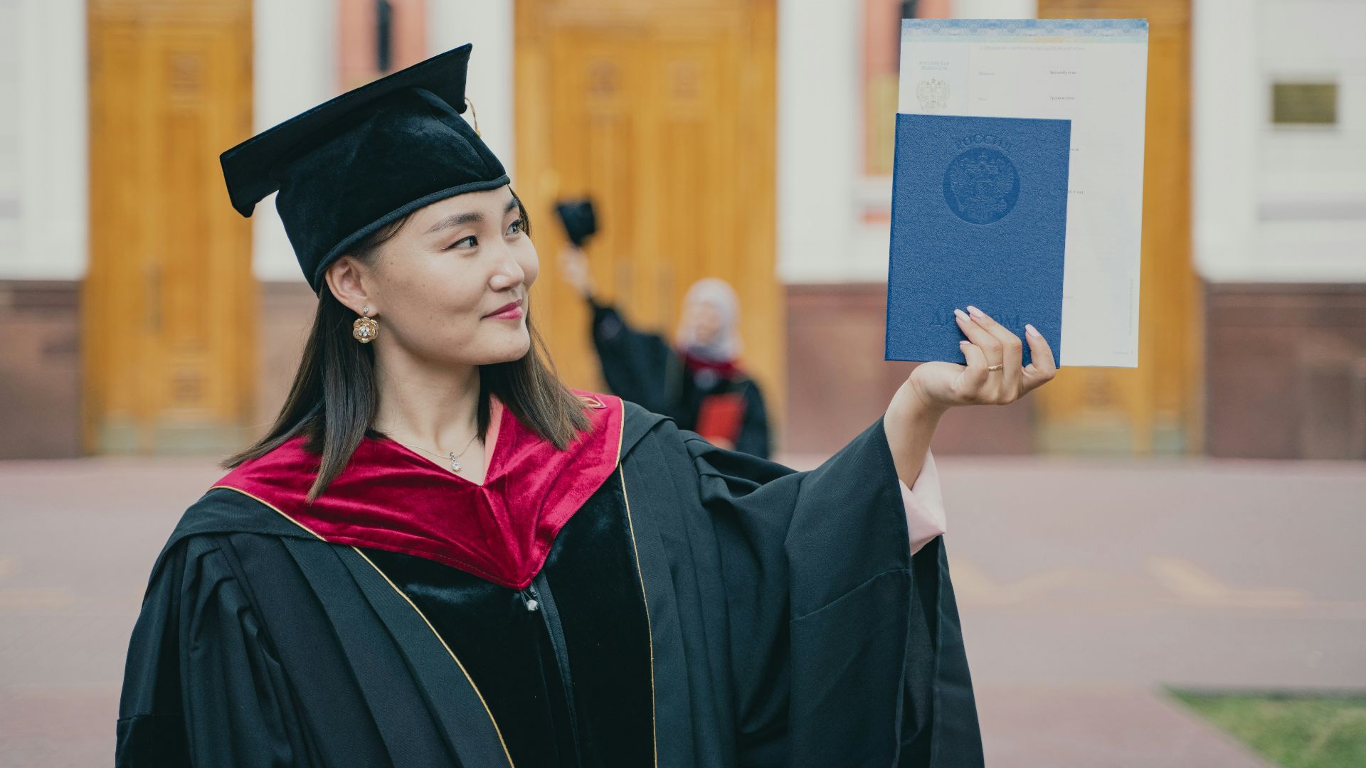 a person in a graduation cap